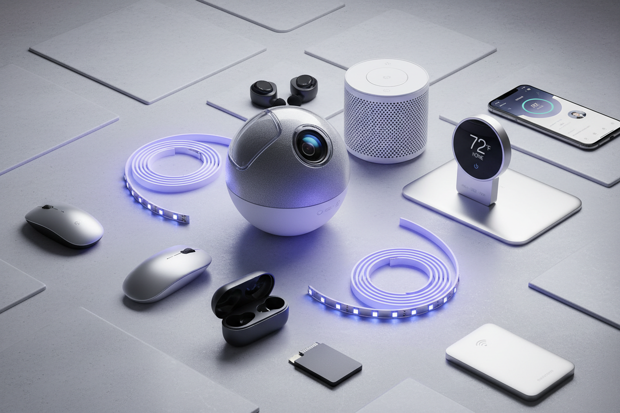 Tech products background